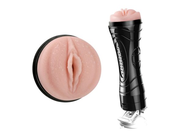 Masturbador Lanterna Em Formato De Vagina Com Vibrador E Ventosa Masturbadores