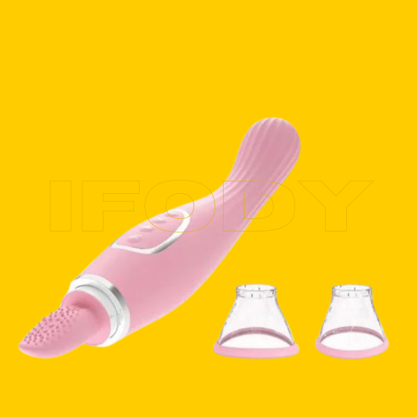 Vibrador De Língua Com Bomba Vaginal E Penetrador – Pussy Pump Vibradores